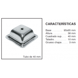 Cazoleta cuadrada exterior...